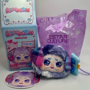 NEW Kimmon Confirmed Style Plush Bag Charm Zipper Coin Case Pendant